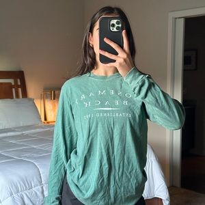 Comfort Colors Rosemary Beach green long sleeve, worn once